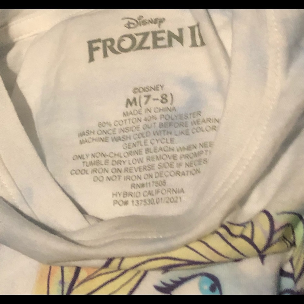 Never worn Frozen II Elsa Size 7/8 with 3 scrunches - Picture 4 of 4